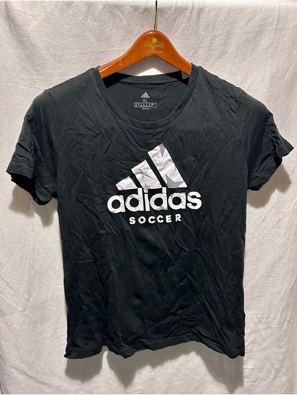 adidas Soccer Black Logo Tee